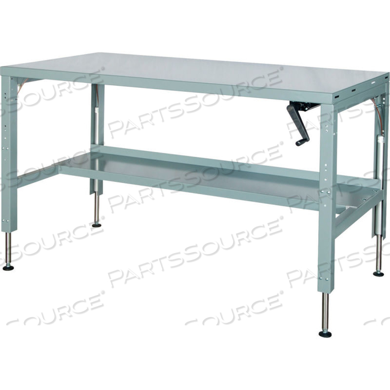 48 X 29 HYDRAULIC ERGONOMIC WORKBENCH-STEEL TOP by Parent Metal Products