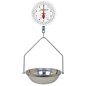HANGING DIAL SCALE, 40 LB, FISH PAN, LARGE 8 IN by Detecto Scale / Cardinal Scale