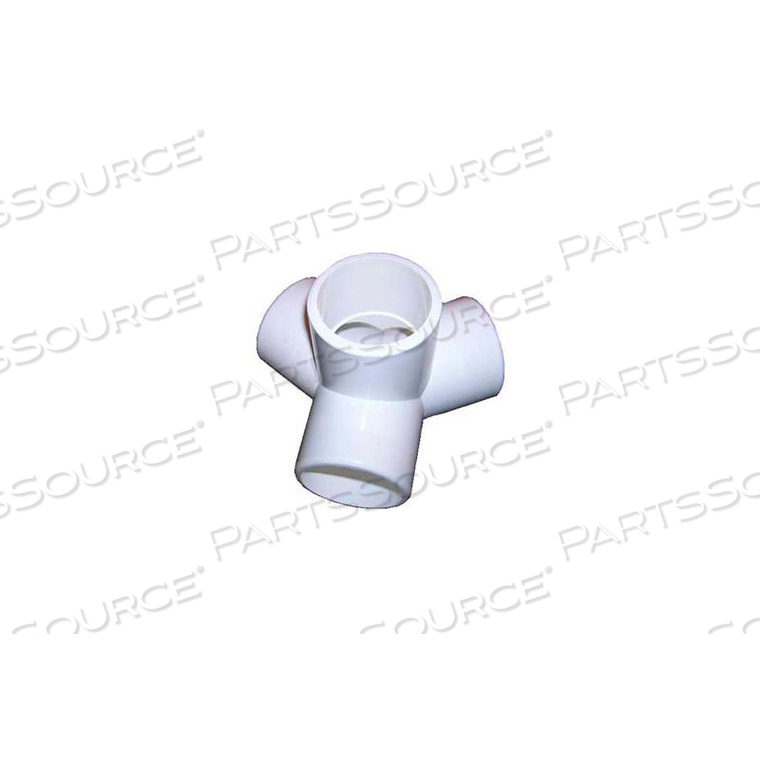 TABLE BASE FITTINGS, 1-1/4"DIA., FURNITURE GRADE PVC, WHITE 