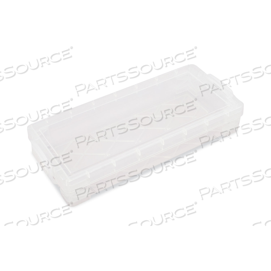 SUPER STACKER PENCIL BOX, PLASTIC, 8.25 X 3.75 X 1.5, CLEAR by Advantus SUPER STACKER PENCIL BOX, PLASTIC, 8.25 X 3.75 X 1.5, CLEAR by Advantus