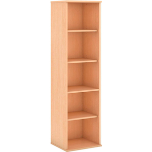 66"H 5 SHELF NARROW BOOKCASE NATURAL MAPLE by Bush Industries