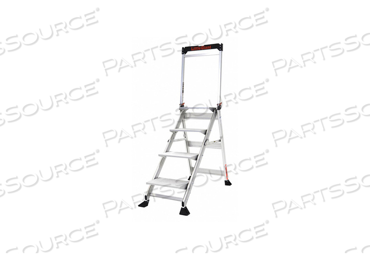 JUMBO STEP ALUMINUM LADDER - 375 LB. CAPACITY, 4 STEP by Little Giant
