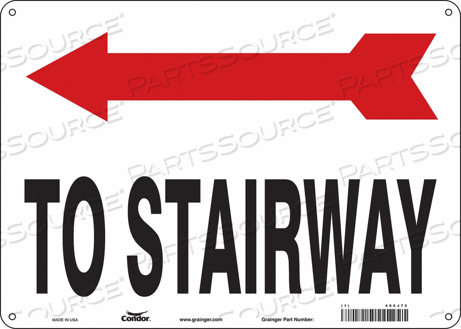 SAFETY SIGN TO STAIRWAY 10 X14 