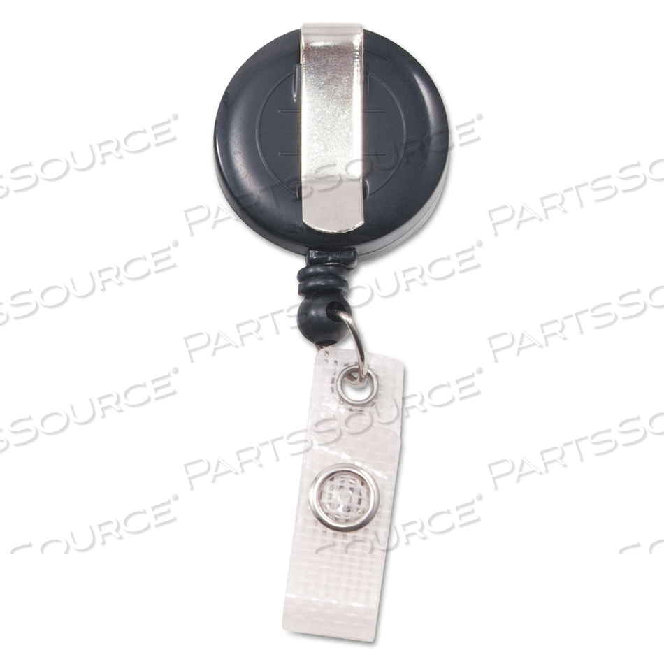 DELUXE RETRACTABLE ID REEL WITH BADGE HOLDER, 24" EXTENSION, BLACK by Advantus