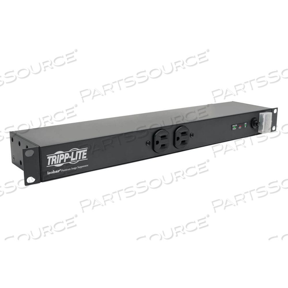 ISOBAR SURGE PROTECTOR RACKMOUNT 12 OUTLET 15' CORD METAL 1URM - SURGE PROTECTOR (RACK-MOUNTABLE) - AC 120 V - OUTPUT CONNECTORS: 12 - CANAD 