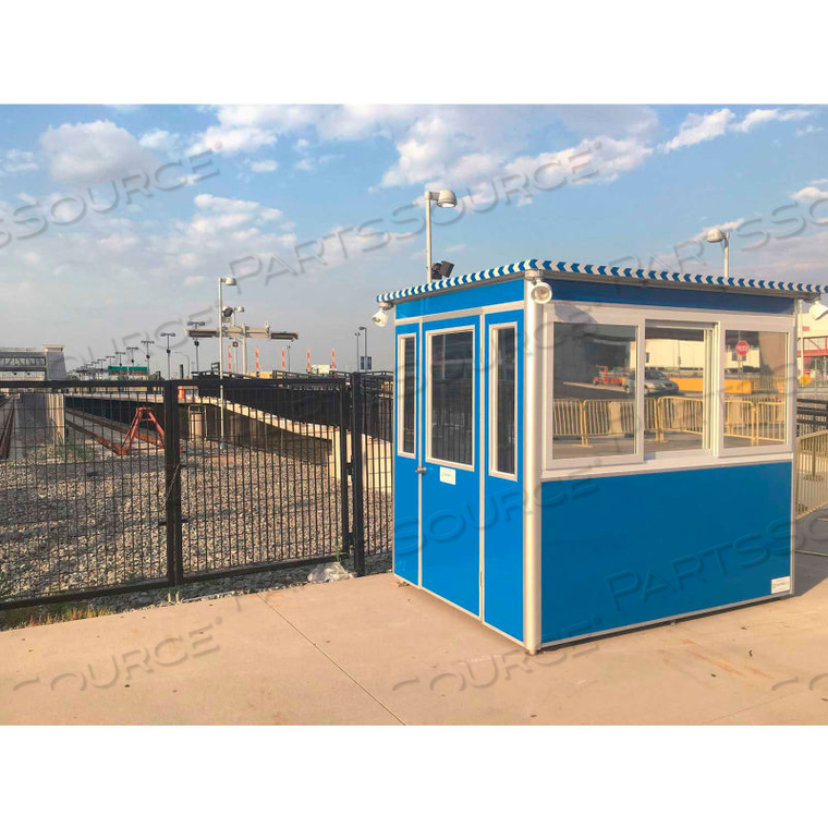 6'X6' GUARD BOOTH, BLUE - DELUXE MODEL, PRE-ASSEMBLED by Guardian Booth LLC 6'X6' GUARD BOOTH, BLUE - DELUXE MODEL, PRE-ASSEMBLED by Guardian Booth LLC
