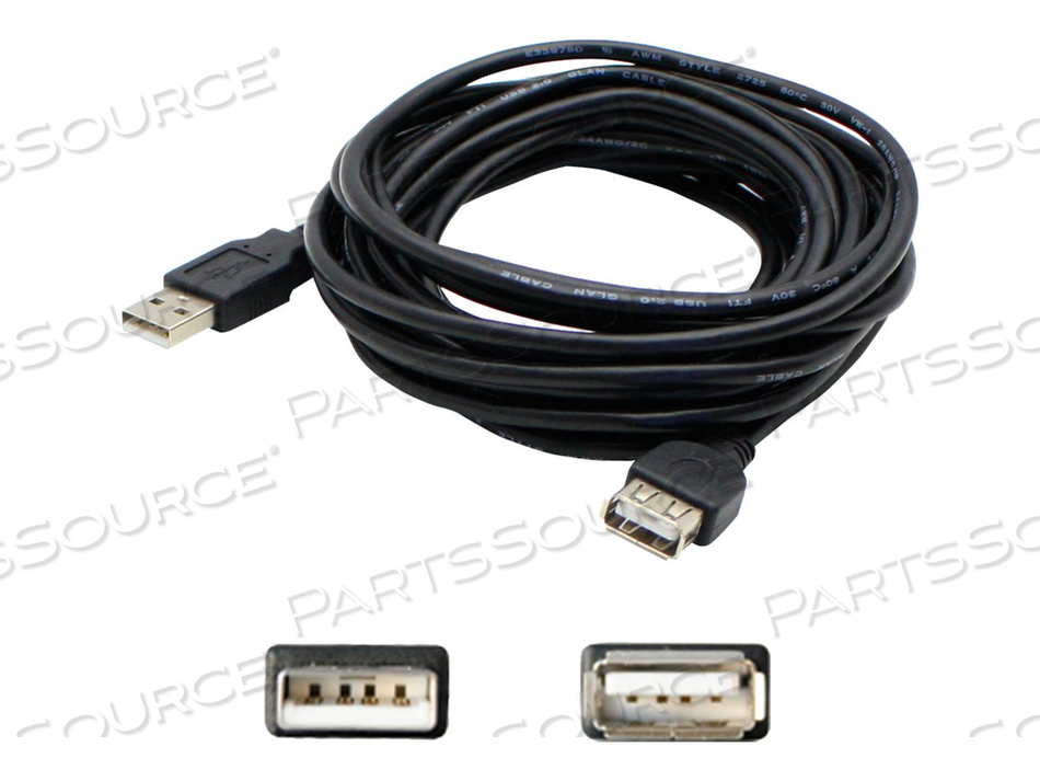 ADDON 1.82M (6.00FT) USB 2.0 (A) MALE TO FEMALE BLACK EXTENSION CABLE by ADDON ADDON 1.82M (6.00FT) USB 2.0 (A) MALE TO FEMALE BLACK EXTENSION CABLE by ADDON