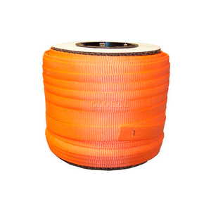 WOVEN POLYESTER STRAPPING 3/4" X .050" X 250' ORANGE by Kubinec Strapping