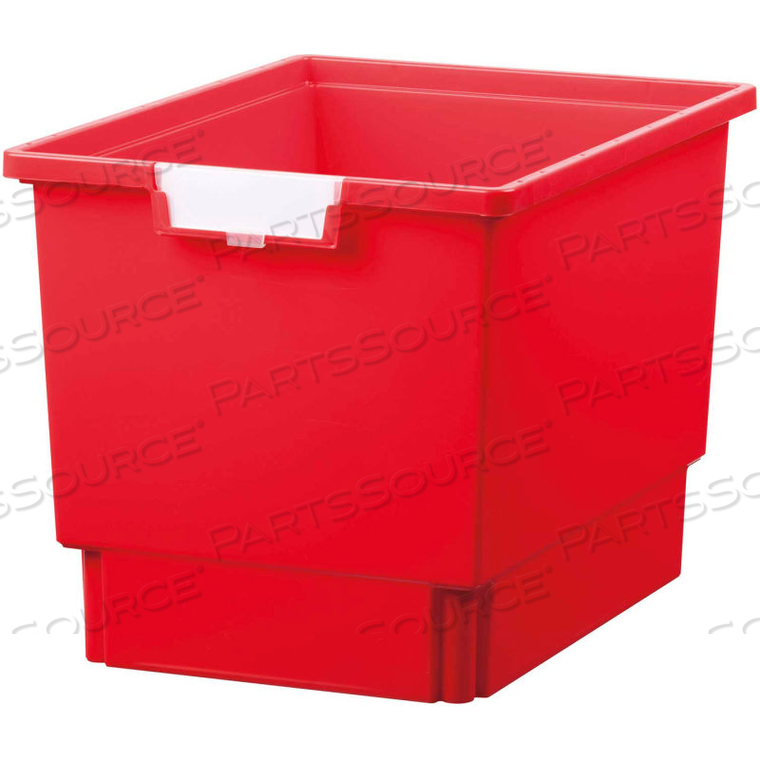 STANDARD WIDTH QUAD DEPTH STORAGE TOTE TRAY - 16-3/4"L X 12-5/16"W X 12"H RED 