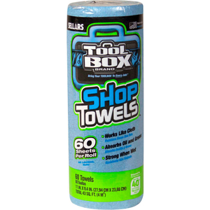 TOOLBOX Z400 BLUE SHOP TOWEL SMALL ROLL, 60 SHEETS/ROLL, 30 ROLLS/CASE by Sellars Retail Dist Co