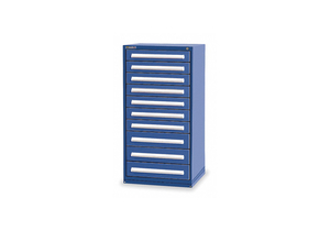 G8300 MOD DRAWER CAB 59 H 10 DRAWER DARK BLUE by Stanley Vidmar