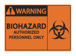 LABEL SAFETY BLACK/ORANGE 5 IN H PK2 by ZING Green Safety Products