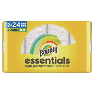 ESSENTIALS SELECT-A-SIZE KITCHEN ROLL PAPER TOWELS, 2-PLY, 108 SHEETS/ROLL, 12 ROLLS/CARTON by Bounty
