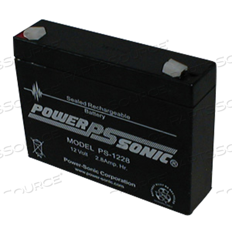 BATTERY, SEALED LEAD ACID, 12V, 2.8 AH, 0.187 IN FASTON 