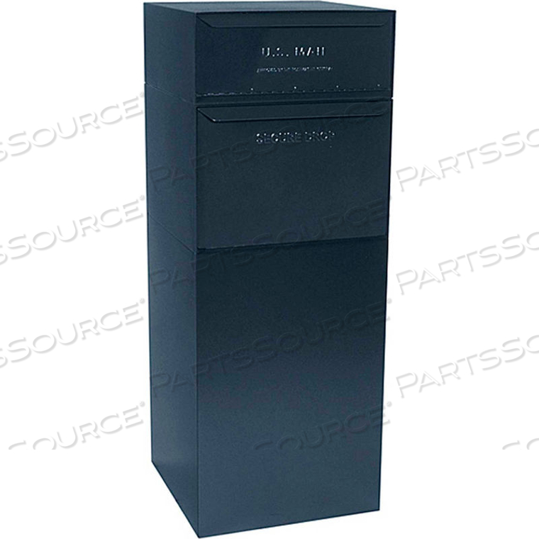 FULL SERVICE VAULT MAILBOX AND PARCEL DROP DVCS0015 - USPS APPROVED - REAR ACCESS - BLACK by Dvault Company
