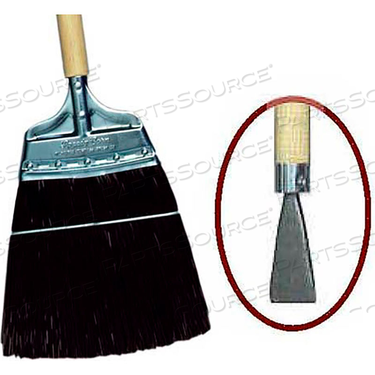 MILWAUKEE DUSTLESS TRACK BROOM, BROWN POLY WITH WOODEN HANDLE WITH STEEL CHISEL by Gordon Brush Mfg. Co., Inc.