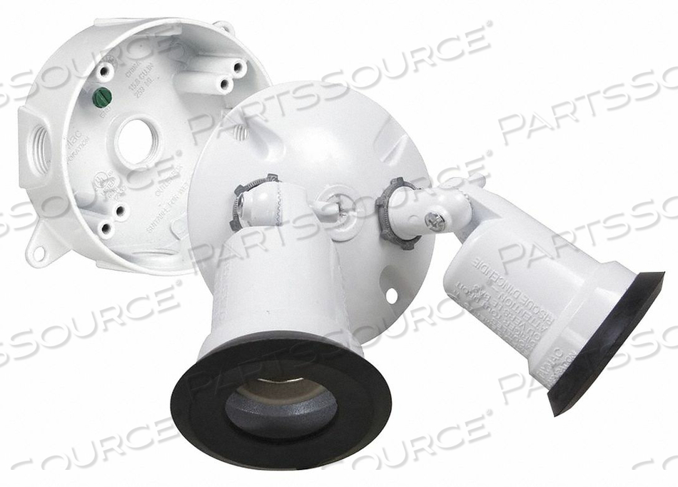 LAMPHOLDER INC SURFACE MNT WHITE 2 HEADS by Taymac