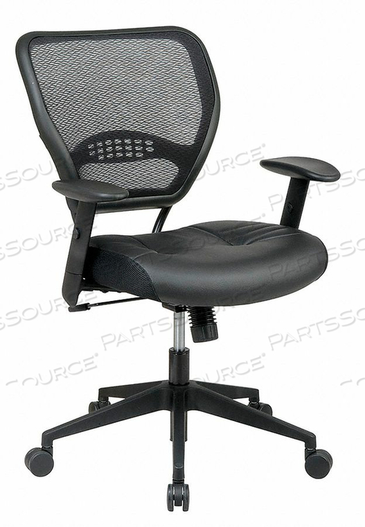 DESK CHAIR LEATHER BLACK 19-23 SEAT HT by Office Star