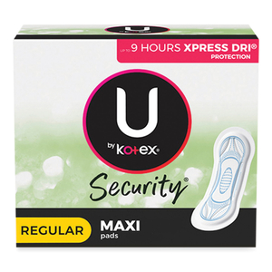 U BY KOTEX SECURITY REGULAR MAXI PADS, UNSCENTED, 48/PACK by Kotex