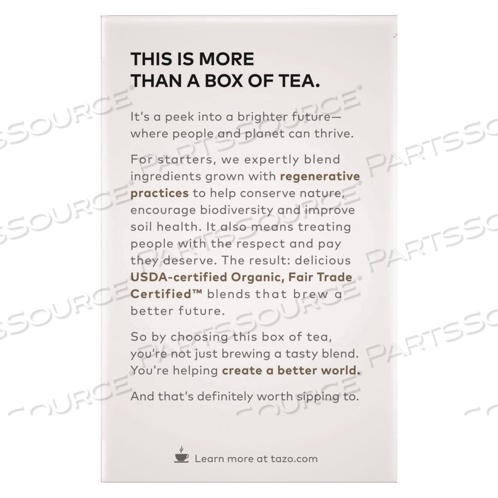 TEA BAGS, ORGANIC AWAKE ENGLISH BREAKFAST by Tazo TEA BAGS, ORGANIC AWAKE ENGLISH BREAKFAST by Tazo