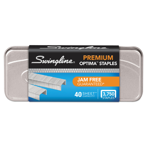 OPTIMA STAPLES, 0.25" LEG, 0.5" CROWN, STEEL, 3,750/PACK by Swingline GBC