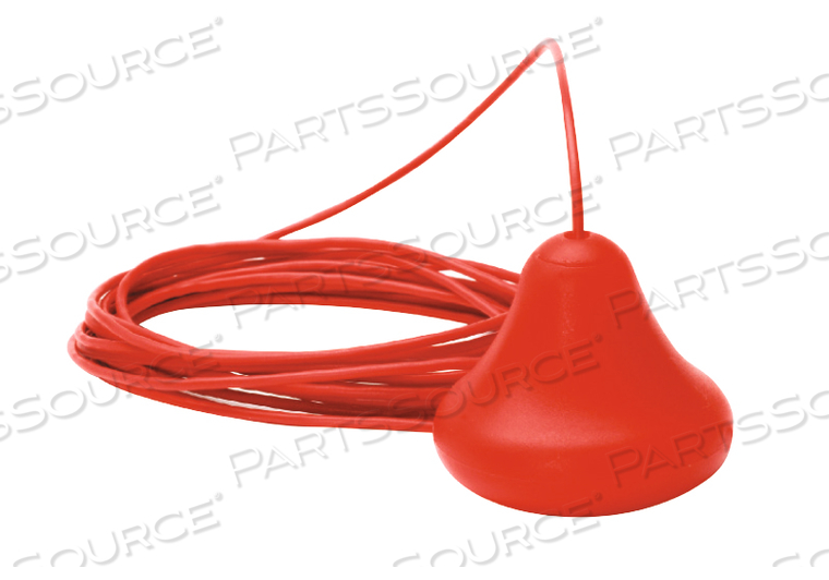 6 FT RED PLASTIC CORD WITH RED PENDANT by Crest Healthcare