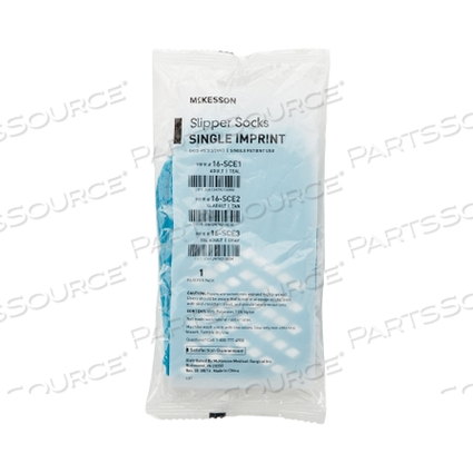 SLIPPER SOCKS, LARGE, TEAL (48 PER CASE) by McKesson