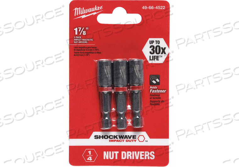 NUTSETTER 1/4 HEX 1-7/8 L STEEL PK3 by Milwaukee Electric Tools NUTSETTER 1/4 HEX 1-7/8 L STEEL PK3 by Milwaukee Electric Tools