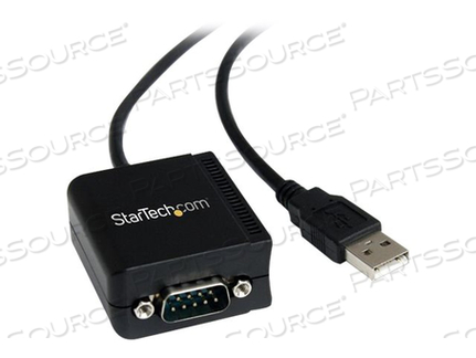 1 PORT FTDI USB TO SERIAL RS232 ADAPTER CABLE WITH COM RETENTION - SERIAL ADAPTER - USB - RS-232 - BLACK by StarTech.com Ltd. 1 PORT FTDI USB TO SERIAL RS232 ADAPTER CABLE WITH COM RETENTION - SERIAL ADAPTER - USB - RS-232 - BLACK by StarTech.com Ltd.
