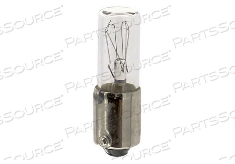 INCANDESCENT LAMP, 6 W, 0.33 IN DIA, BA9S MINIATURE BAYONET BASE, WHITE, T2-1/2, 6.3 V, 3000 HR AVERAGE LIFE, CC-7A FILAMENT, 20 LUMENS, 52  by Datex-Ohmeda