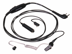 THREE-WIRE LAPEL MIC WITH EARPIECE BLACK by Kenwood