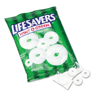 HARD CANDY MINTS, WINT-O-GREEN, INDIVIDUALLY WRAPPED, 6.25 OZ BAG by Lifesavers HARD CANDY MINTS, WINT-O-GREEN, INDIVIDUALLY WRAPPED, 6.25 OZ BAG by Lifesavers