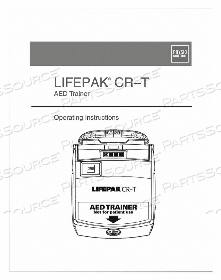 OPERATING INSTRUCTIONS,LP CR T by Physio-Control