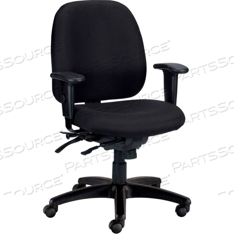 EUROTECH TASK CHAIR WITH SEAT SLIDER - FABRIC - BLACK - 4X4SL SERIES by Raynor Marketing EUROTECH TASK CHAIR WITH SEAT SLIDER - FABRIC - BLACK - 4X4SL SERIES by Raynor Marketing