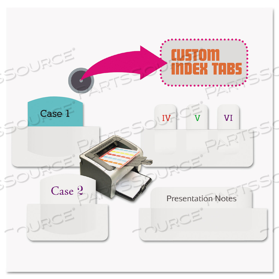 LASER PRINTABLE INDEX TABS, 1/12-CUT, WHITE, 0.44" WIDE by Redi-Tag LASER PRINTABLE INDEX TABS, 1/12-CUT, WHITE, 0.44" WIDE by Redi-Tag