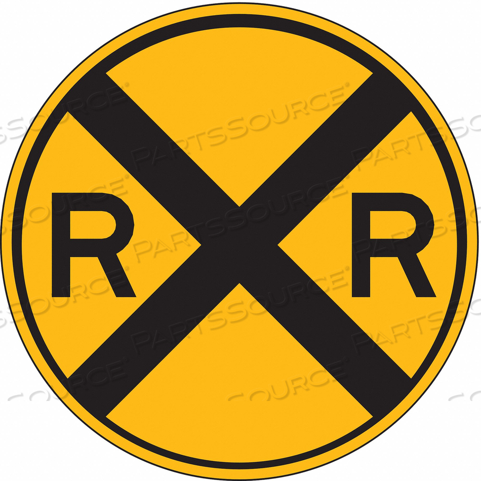 D9728 RAILROAD SIGN 30 H 30 W ALUMINUM by Lyle Signs Inc.