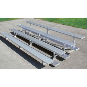 4 ROW UNIVERSAL LOW RISE TIP N ROLL ALUMINUM BLEACHER, 7-1/2' LONG, DOUBLE FOOTBOARD by Gt Grandstands By Ultraplay 4 ROW UNIVERSAL LOW RISE TIP N ROLL ALUMINUM BLEACHER, 7-1/2' LONG, DOUBLE FOOTBOARD by Gt Grandstands By Ultraplay