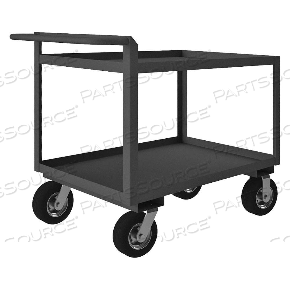 UTILITY CART WITH LIPPED METAL SHELVES, 1,500 LB LOAD CAPACITY, 48 IN X 24 IN, FLAT by Approved Vendor