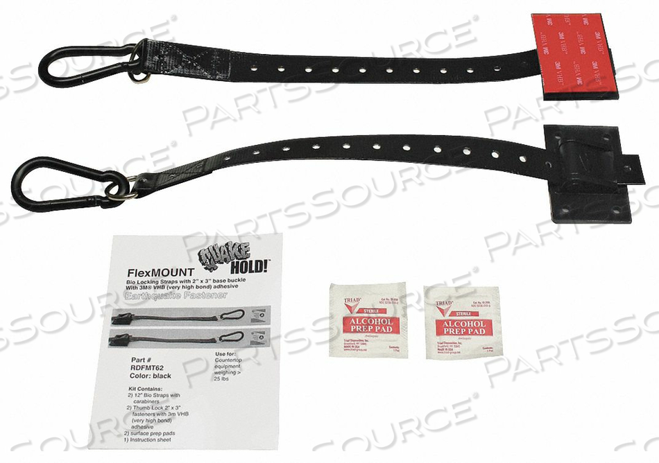 FLEX MOUNT FASTENER BLACK 200 LB. by QuakeHOLD! FLEX MOUNT FASTENER BLACK 200 LB. by QuakeHOLD!