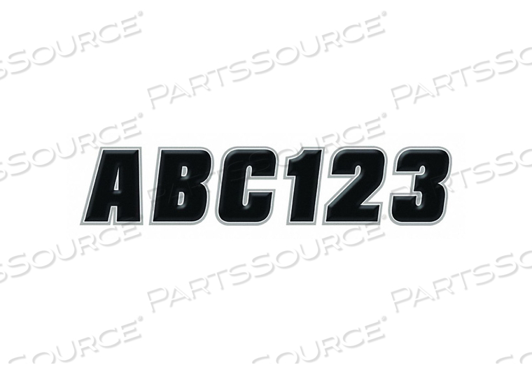 NUMBER AND LETTER COMBO KIT BLACK/SILVER by Hardline Products NUMBER AND LETTER COMBO KIT BLACK/SILVER by Hardline Products