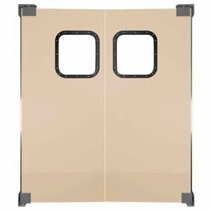 LIGHT TO MEDIUM DUTY SERVICE DOOR DOUBLE PANEL BEIGE 6' X 7' by Chase Industries, Inc.