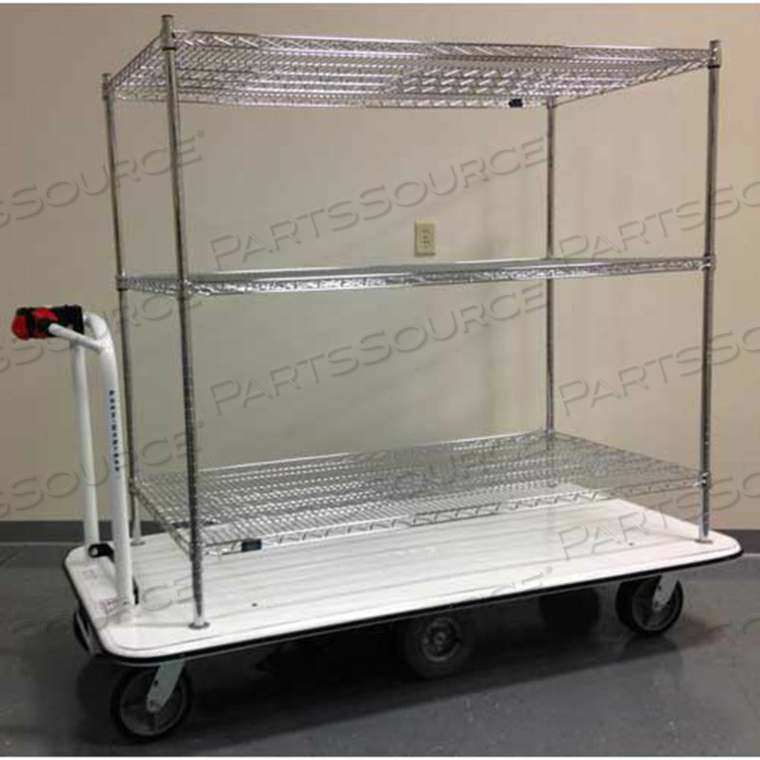 MOTORIZED STOCK CART - 1500 LB. CAP. - 36"X24"X54" by Electro Kinetic Technologies, LLC MOTORIZED STOCK CART - 1500 LB. CAP. - 36"X24"X54" by Electro Kinetic Technologies, LLC