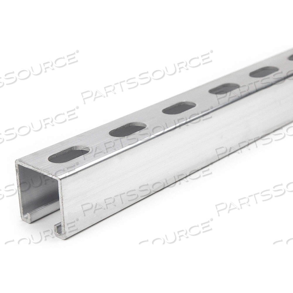 STRUT CHANNEL - SLOTTED, ALUMINUM, PLAIN, 12 GA GAUGE, 2 FT OVERALL LG by Approved Vendor