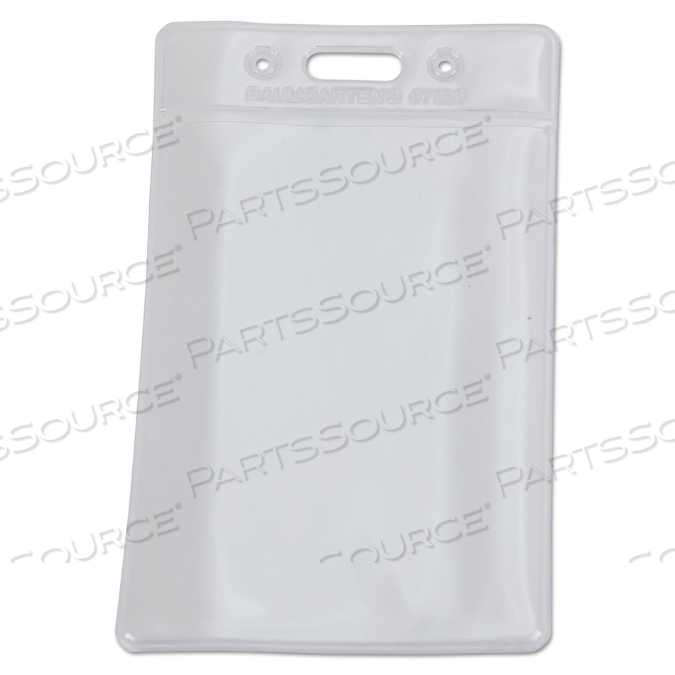 SICURIX BADGE HOLDER, VERTICAL, 2.75 X 4.13, CLEAR by Sicurix