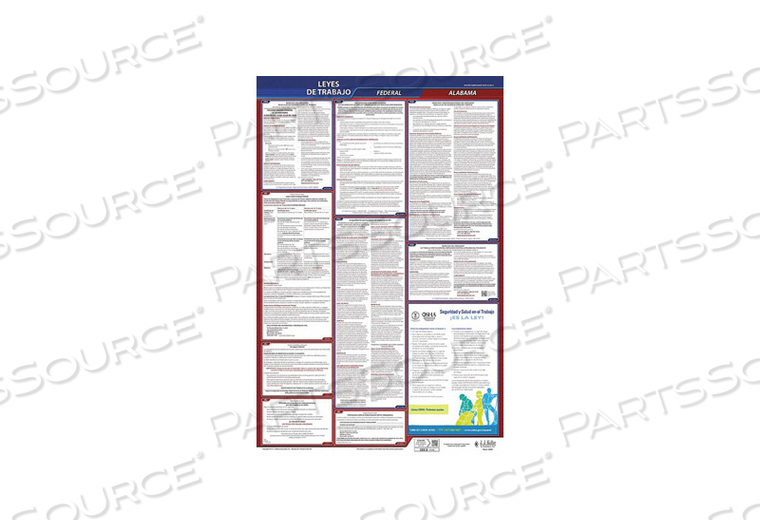 LABOR LAW POSTER FED/STA AL SP 26INH 3YR by J.J. Keller & Associates