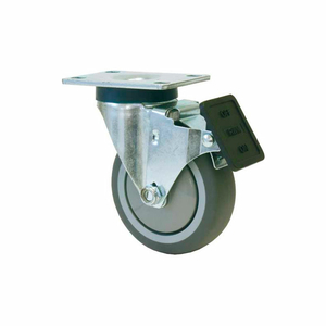 VERSATRAC 4" URETHANE POLYPROPYLENE SWIVEL CASTER WITH TOTAL LOCK BRAKE by RWM