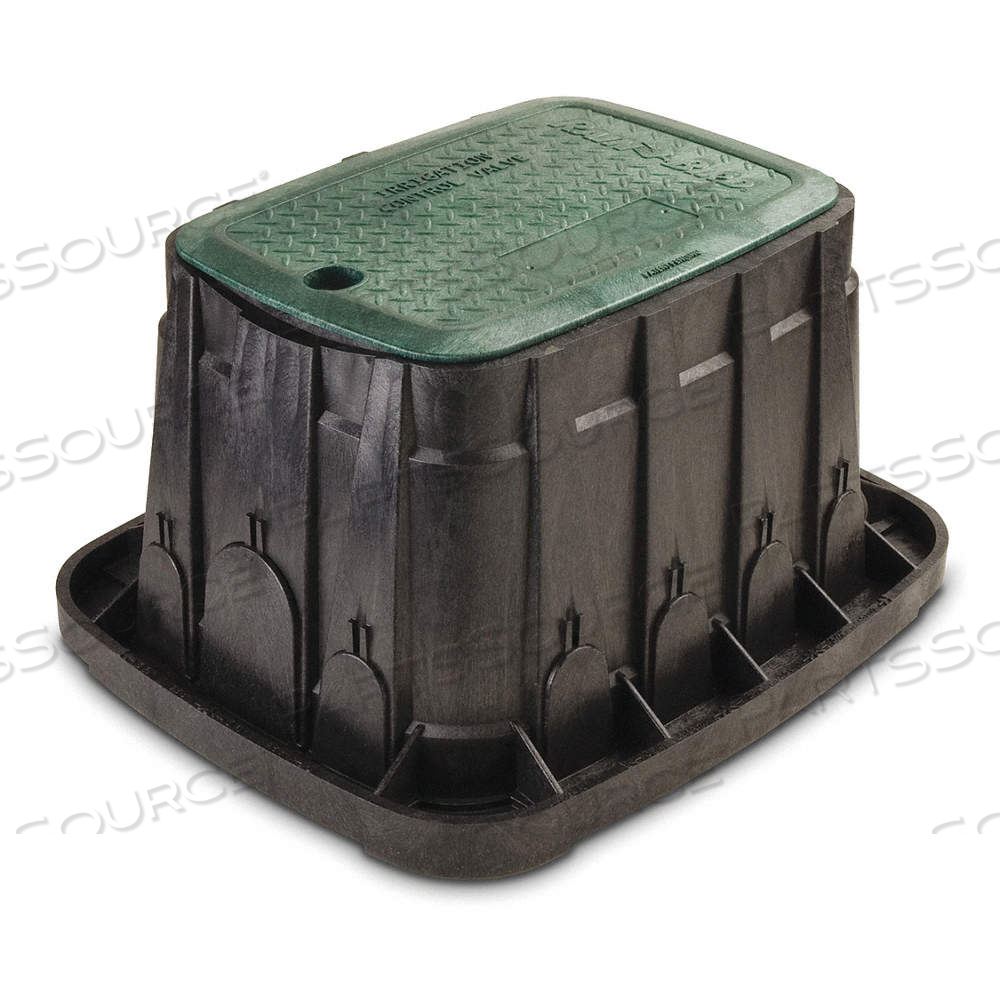 VALVE BOX 12 RECTANGLE W/GREEN LID 