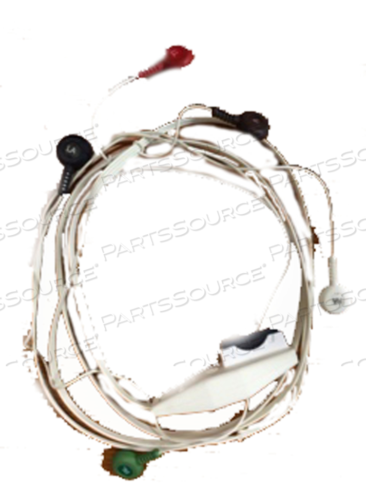 PATIENT CABLE ASSY 5 WIRE IEC SNAP 