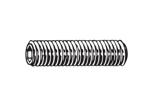 SOCKET SET SCREW, M8-1.25 MM THREAD SIZE, 80 MM OVERALL LG, FLAT PT, STAINLESS STEEL, PLAIN by Fabory
