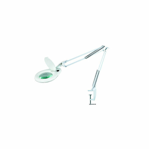 MAGNIFIER WORKBENCH LAMP - WHITE, WITH BENCH CLAMP by Eclipse Enterprises, Inc.